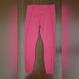 JoyLab High Rise Leggings Pink Athletic Yoga Pants Size Large Glitter Piping